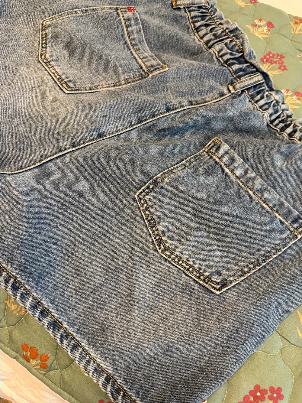 BDG Blue Elastic-Waist Denim Shorts - Picture 3 of 4